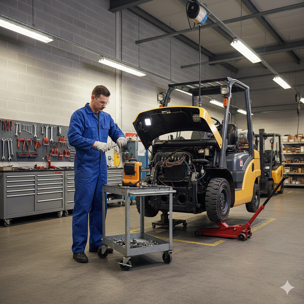 Mecânico a trabalhar